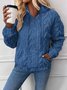 Sweat-shirts Décontracté Côtelé Printemps / Automne Polyester Poids lourd Micro-élasticité Quotidien Coupe Régulière Manches Longues pour Femmes