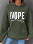 à Capuche Simple Printemps / Automne Lettres de texte Sweat-shirt à Capuche Poids lourd Aucune élasticité Manches Longues en Mélangé de Coton Régulier pour Femmes