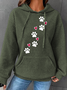 à Capuche Décontracté Printemps / Automne Chien Sweat-shirt à Capuche Aucune élasticité Quotidien Ample en Mélangé de Coton Droit pour Femmes