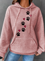 à Capuche Décontracté Printemps / Automne Chien Sweat-shirt à Capuche Aucune élasticité Quotidien Ample en Mélangé de Coton Droit pour Femmes