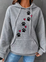 à Capuche Décontracté Printemps / Automne Chien Sweat-shirt à Capuche Aucune élasticité Quotidien Ample en Mélangé de Coton Droit pour Femmes