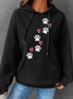 à Capuche Décontracté Printemps / Automne Chien Sweat-shirt à Capuche Aucune élasticité Quotidien Ample en Mélangé de Coton Droit pour Femmes