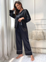 Ensembles de Pyjama Femmes Simple Plain Toutes Les Saisons Respirable Sportif & Intérieur Coupe Régulière Manches Longues Droit Régulier