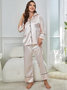 Ensembles de Pyjama Femmes Simple Plain Toutes Les Saisons Respirable Sportif & Intérieur Coupe Régulière Manches Longues Droit Régulier