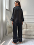 Ensembles de Pyjama Femmes Simple Plain Toutes Les Saisons Respirable Sportif & Intérieur Coupe Régulière Manches Longues Droit Régulier