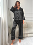 Ensembles de Pyjama Femmes Simple Plain Toutes Les Saisons Respirable Sportif & Intérieur Coupe Régulière Manches Longues Droit Régulier