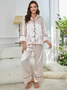 Ensembles de Pyjama Femmes Simple Plain Toutes Les Saisons Respirable Sportif & Intérieur Coupe Régulière Manches Longues Droit Régulier