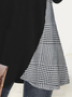 Chemisiers1 Femmes Décontracté Printemps / Automne Plaid Polyester Micro-élasticité Ample Manches Longues Mi-long Droit