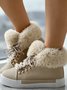 Rembourré de Coton Bottes Femme Décontracté Plain Hiver Quotidien Suède Peluche à Talon Plat Caoutchouc à Enfiler