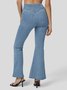 Jeans Femmes Décontracté Plain Printemps / Automne Naturel à Haute Élasticité Coupe Régulière Pantalon à pattes d'éléphant Toile de Jean Régulier