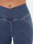 Jeans Femmes Décontracté Plain Printemps / Automne Naturel à Haute Élasticité Coupe Régulière Pantalon à pattes d'éléphant Toile de Jean Régulier