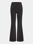 Jeans Femmes Décontracté Plain Printemps / Automne Naturel à Haute Élasticité Coupe Régulière Pantalon à pattes d'éléphant Toile de Jean Régulier