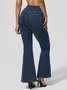 Jeans Femmes Décontracté Plain Printemps / Automne Naturel à Haute Élasticité Coupe Régulière Pantalon à pattes d'éléphant Toile de Jean Régulier