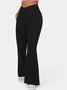 Jeans Femmes Décontracté Plain Printemps / Automne Naturel à Haute Élasticité Coupe Régulière Pantalon à pattes d'éléphant Toile de Jean Régulier