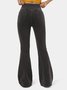 Jeans Femmes Décontracté Plain Printemps / Automne Naturel à Haute Élasticité Coupe Régulière Pantalon à pattes d'éléphant Toile de Jean Régulier