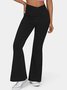 Jeans Femmes Décontracté Plain Printemps / Automne Naturel à Haute Élasticité Coupe Régulière Pantalon à pattes d'éléphant Toile de Jean Régulier
