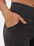 Jeans Femmes Décontracté Plain Printemps / Automne Naturel à Haute Élasticité Coupe Régulière Pantalon à pattes d'éléphant Toile de Jean Régulier