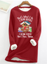 Sweat-shirts Imprimé d'Animal Printemps / Automne Simple Polyester Quotidien Manches Longues Col Rond Régulier Droit pour Femmes