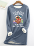 Sweat-shirts Imprimé d'Animal Printemps / Automne Simple Polyester Quotidien Manches Longues Col Rond Régulier Droit pour Femmes