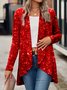 Micro-élasticité Cache-cœur Manches Longues Régulier Plain Blouson pour Femmes