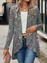 Micro-élasticité Cache-cœur Manches Longues Régulier Plain Blouson pour Femmes