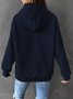 à Capuche Femmes Simple Printemps / Automne Chien Aucune élasticité Quotidien Ample Manches Longues Régulier Droit