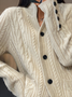 Cardigans Femmes Décontracté Plain Hiver Poids lourd Micro-élasticité Quotidien Manches Longues Laine/Tricot Droit