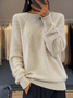 Pulls Décontracté Plain Hiver Micro-élasticité Ample chaleur Manches Longues Laine/Tricot Droit pour Femmes