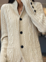 Cardigans Femmes Décontracté Plain Hiver Poids lourd Micro-élasticité Quotidien Manches Longues Laine/Tricot Droit