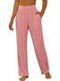 Pantalons Décontracté Plain Printemps / Automne Tricoté Ample Pantalon droit Droit Régulier Élasticité moyenne pour Femmes