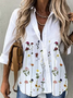 Blouses Décontracté Abstrait Printemps / Automne Polyester Aucune élasticité Quotidien Régulier Régulier Col de Chemise pour Femmes