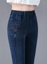 Jeans Femmes Décontracté Plain Printemps / Automne Naturel Aucune élasticité Quotidien Ample Long Droit