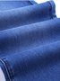 Jeans Décontracté Plain Printemps / Automne Naturel Pantalons à Jambe Large Toile de Jean Long Droit Régulier pour Femmes