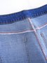 Jeans Décontracté Plain Printemps / Automne Naturel Pantalons à Jambe Large Toile de Jean Long Droit Régulier pour Femmes