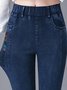 Jeans Femmes Décontracté Plain Printemps / Automne Naturel Aucune élasticité Quotidien Ample Long Droit