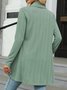 Micro-élasticité Col Rond Manches Courtes Régulier Plain Kimono pour Femmes