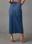 Jupes Décontracté Plain Printemps / Automne Naturel Aucune élasticité Quotidien Ample Maxi Trapèze pour Femmes