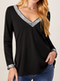 T-shirts Décontracté Printemps / Automne Unicolore Brillant Poids Moyen Adapté Régulier Trapèze T.-N.-L. pour Femmes