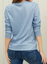 T-shirts Rayé Décontracté Printemps / Automne Jersey Manches Longues Col Rond Régulier Droit T.-N.-L. pour Femmes
