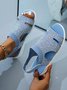 Sandales Antidérapantes Femmes Décontracté Plain Été à Bout Ouvert Tulle Tissu de Maille Sandales avec Sangle à La Cheville Caoutchouc à Enfiler