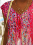 Top Débardeur Tops Femmes Décontracté Floral Été Col V Aucune élasticité Quotidien Jersey Régulier Régulier