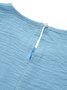 Deux Pièces Ensembles Décontracté Plain Été Polyester Ample Sans Manches Col Rond Top Avec Pantalons Régulier pour Femmes