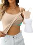 Camisole Femmes Décontracté Plain Été à Bretelles Quotidien Ample Régulier Gallus Droit