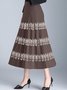 Jupes Femmes Ethnique Ethnique Printemps / Automne Naturel Micro-élasticité Ample Maxi Laine/Tricot Trapèze