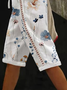 Pantalons Femmes Décontracté Floral Été Polyester Naturel Aucune élasticité Quotidien Droit Régulier