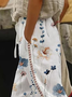 Pantalons Femmes Décontracté Floral Été Polyester Naturel Aucune élasticité Quotidien Droit Régulier