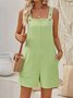 Deux Pièces Ensembles Femmes Décontracté Plain Été Polyester Naturel Ample Sans Manches Top Avec Pantalons Droit