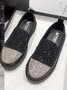 Chaussures Décontractées Décontracté Plain Toutes Les Saisons Polyester à Enfiler Talon Bas Bout Rond Caoutchouc à Enfiler pour Femmes