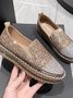 Chaussures Décontractées Décontracté Plain Toutes Les Saisons Polyester à Enfiler Talon Bas Bout Rond Caoutchouc à Enfiler pour Femmes