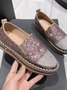 Chaussures Décontractées Décontracté Plain Toutes Les Saisons Polyester à Enfiler Talon Bas Bout Rond Caoutchouc à Enfiler pour Femmes